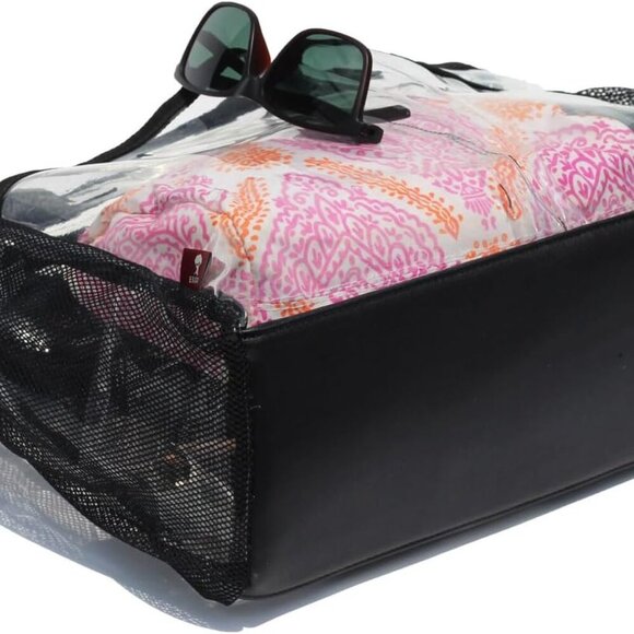 Lightweight Clear Tote Bag with Strong Shoulder Strap - 19x6x14 for Easy Carry - Picture 7 of 9